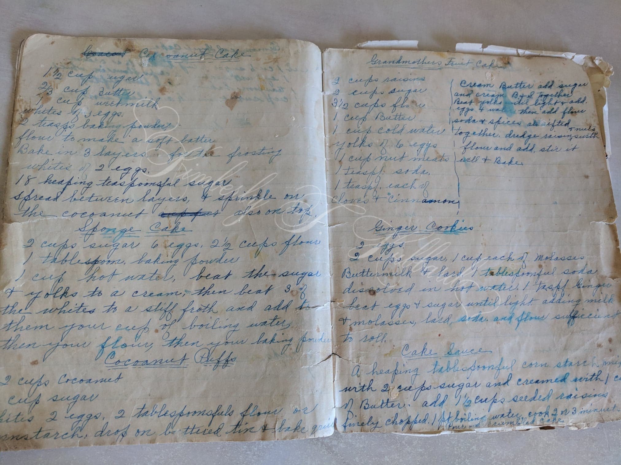 The Original Recipe, Written By Her Hand