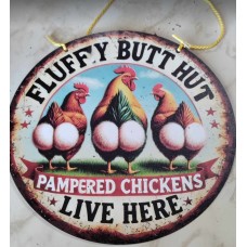 Fluffy Butt Hut Sign