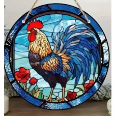 Wood Rooster Sign