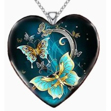 Heart Butterfly Necklace