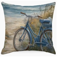 Beach Bike Pillowcase Beach Bike Pillowcase