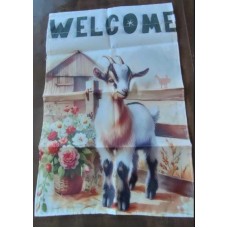 Welcome Goat Flag