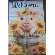 Welcome Pig Flag