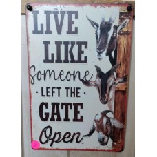 Goats Open Gate Sign
