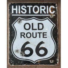 Black Route 66 Sign