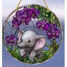 Curious Elephant Suncatcher