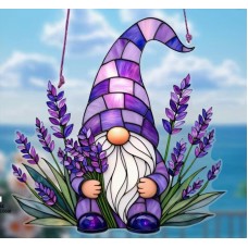 Purple Gnome Suncatcher Purple Gnome Suncatcher