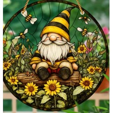 Sunflower Gnome Suncatcher Sunflower Gnome Suncatcher